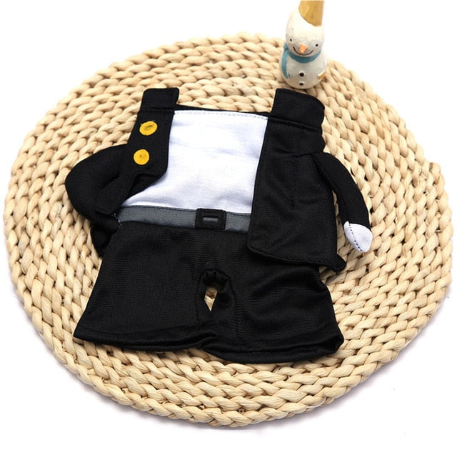 Cat Costumes Black School Boy Cosplay Suit for Pets Funny Cat Clothes Clothing vetement chat S-XL