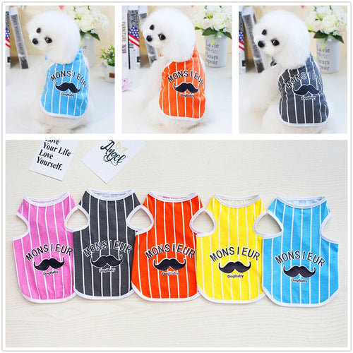 Summer Dog Clothes Stripe Vest Small Cat Dog Clothing for Dogs T Shirt Stripe Pet Puppy Ropa Mascotas Manteau Chien