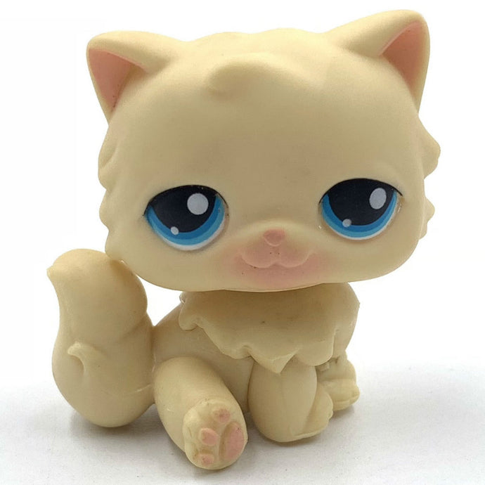 Real rare pet shop lps toys PERSIAN cat #CHAT PERSAN yellow kitty old original toy free shipping