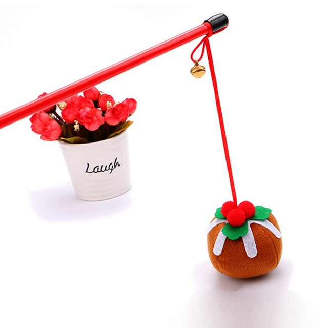 Funny Halloween Cat Toy Pumpkin Playing Head Teaser And Exerciser Wand With Bell For Cat And Kitten Pet Products Jouet Chat