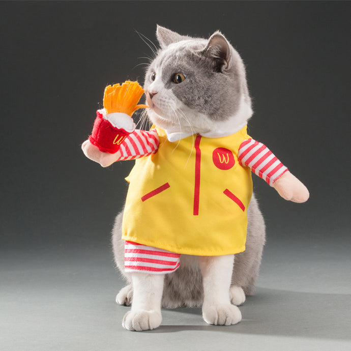 Traumdeutung Funny Small Cats Clothes Puppy Dogs Clothing Waiter Halloween For Dress Pets Cat Costume Products vetement chat