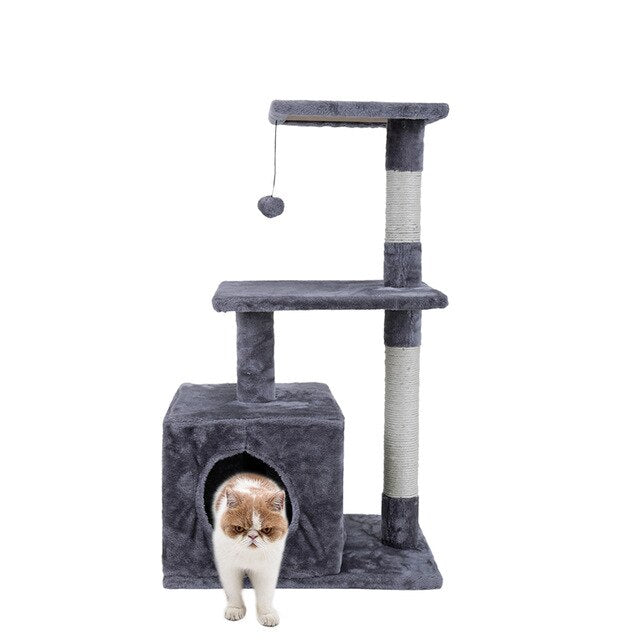 Cat furniture gatos Multi-functional Durable Soft Kennel Nest For Kitten Cat favor Funny  Post Jumping Frame arbre a chat