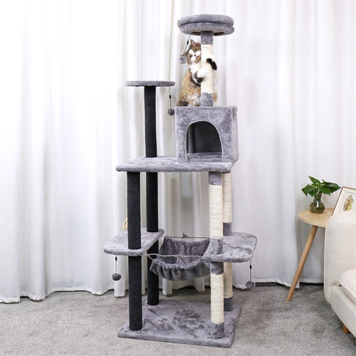 Domestic Delivery Cat's Tree Tower Pets Play Tree Scratching Tree arbre a chat  Climbing Jumping Toy Frame Pets rascador gato