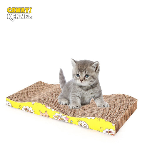 CAWAYI KENNEL Pet Cat Paper Scraper Board Kitten Scratching Post For Cats Scratcher rascador gato drapak dla kota grattoir chat