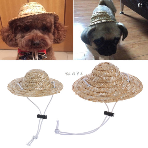 Hawaiian Style Pet Sombrero Hat Dog Cat Hat Small/Large Diameter 14/ 16cm