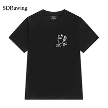 Charger l&#39;image dans la galerie, Funny chat va cat print womens cotton t shirt for cat lover cute kitty Graphic Tees Hipster Tumblr summer tops drop ship