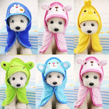 Charger l&#39;image dans la galerie, Cute Pet Dog Towel Soft Drying Bath Pet Towel For Dog Cat Hoodies Puppy Super Absorbent Bathrobes Cleaning Necessary supply