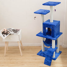 Charger l&#39;image dans la galerie, Cat Tree High Stability Cat Climbing Climber With Ladder Cat Furniture Pet Scratching Post With Hammock Cat Toy Ball  chat